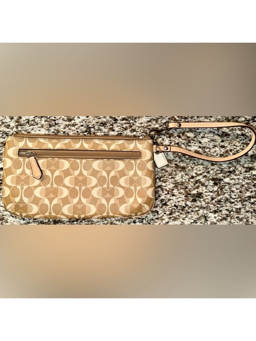 Coach Signature Peyton Dream C Go-Go Wristlet / Wallet - neutral colorway 🐚 - Picture 10 of 15